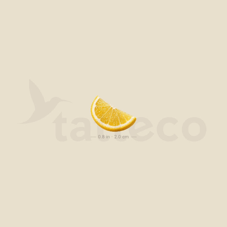 Realistic Lemon Slice Temporary Tattoo - Set of 3
