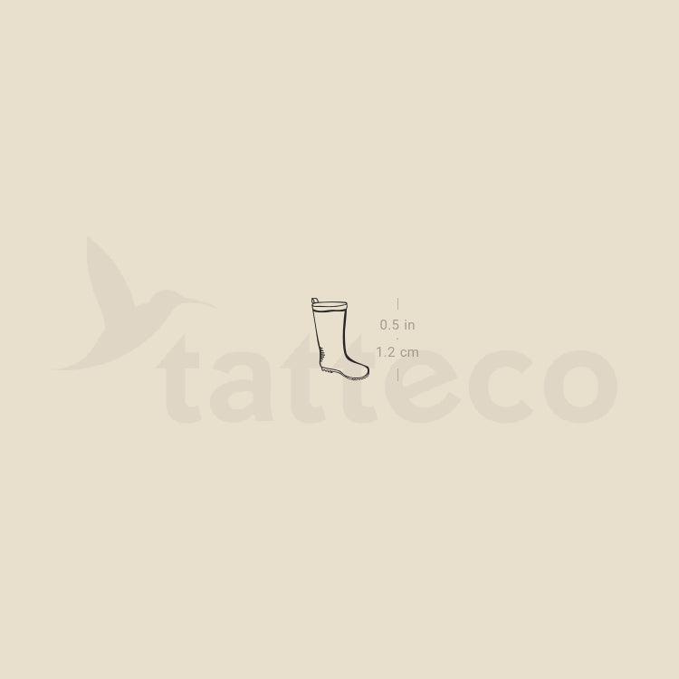 Tiny Rain Boot Temporary Tattoo - Set of 3