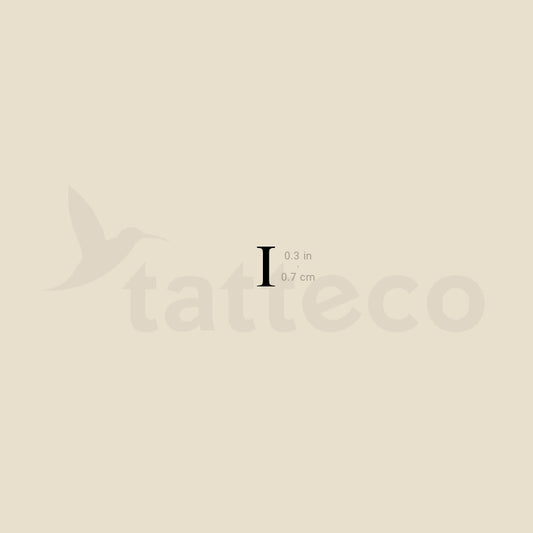 Tatuaje temporal de iota mayúscula - Juego de 3