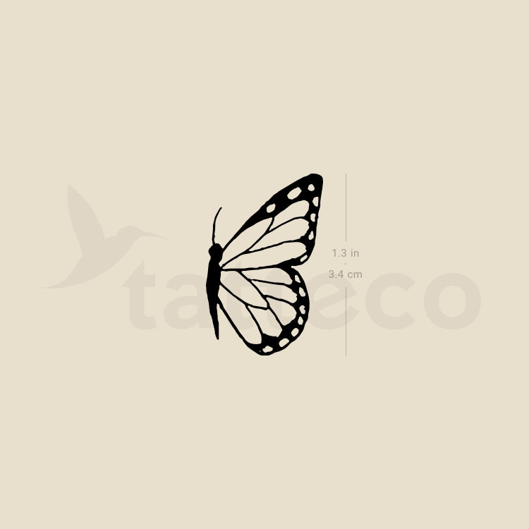 Half Butterfly Temporary Tattoo - Set of 3
