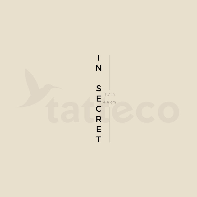 Tatuaje temporal "En secreto" - Juego de 3