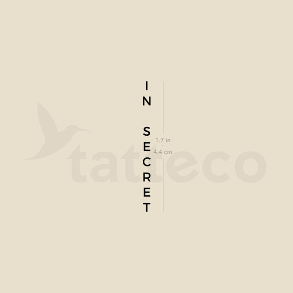 In Secret Temporary Tattoo - Set of 3