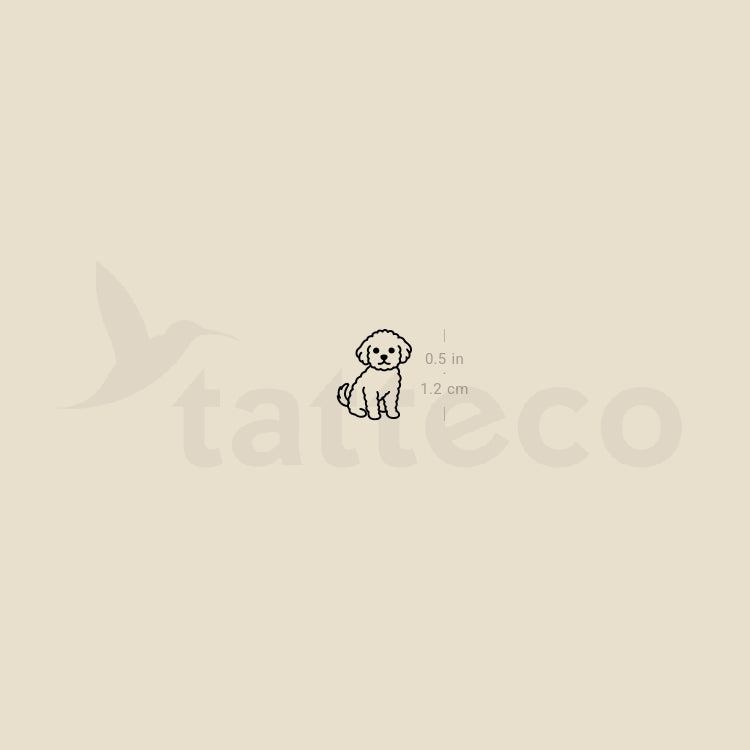 Tiny Maltipoo Temporary Tattoo - Set of 3