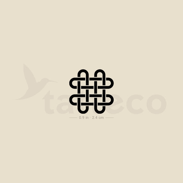 Quadruple Solomon's Knot Temporary Tattoo - Set of 3