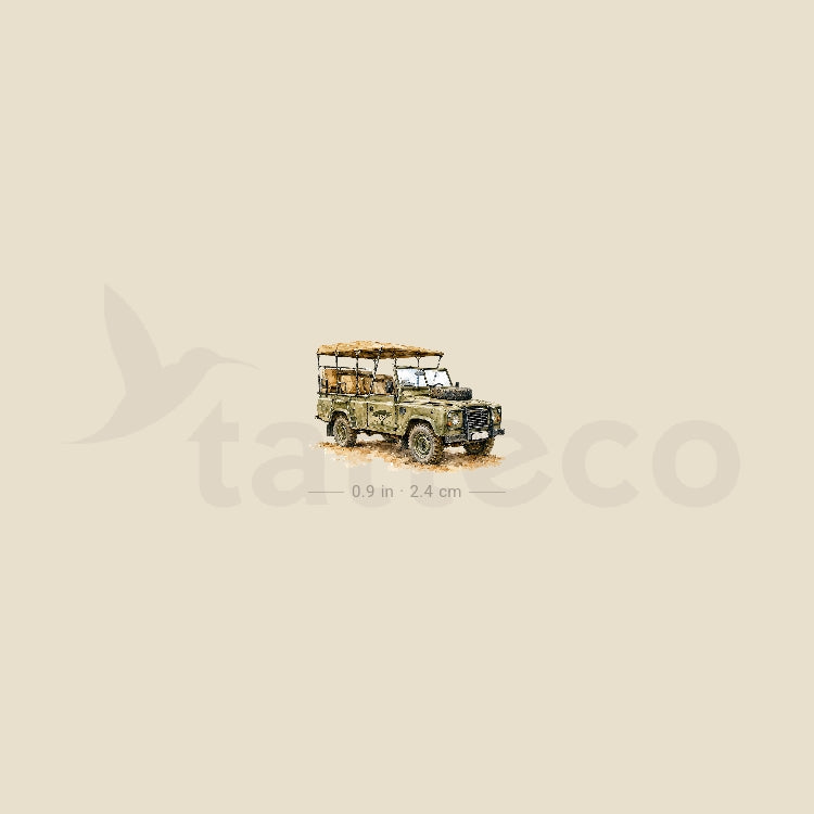 Safari Car Temporary Tattoo - Set of 3