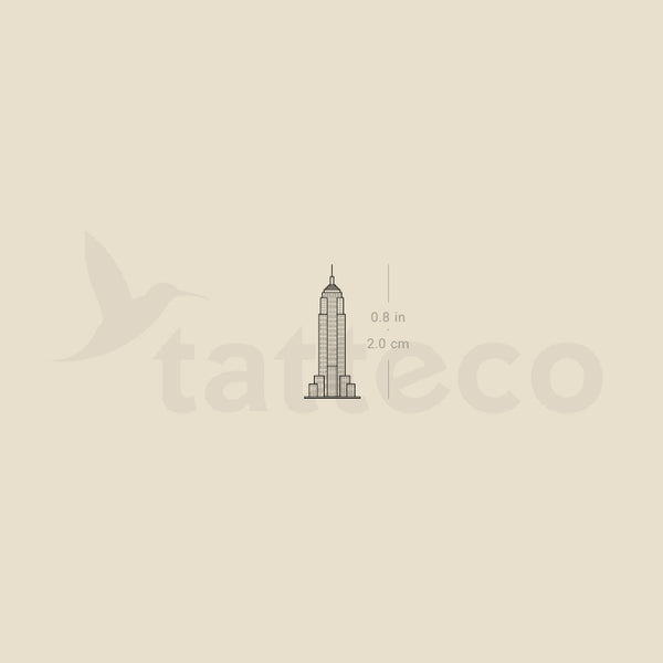 Empire State Building Temporary Tattoo - Set of 3