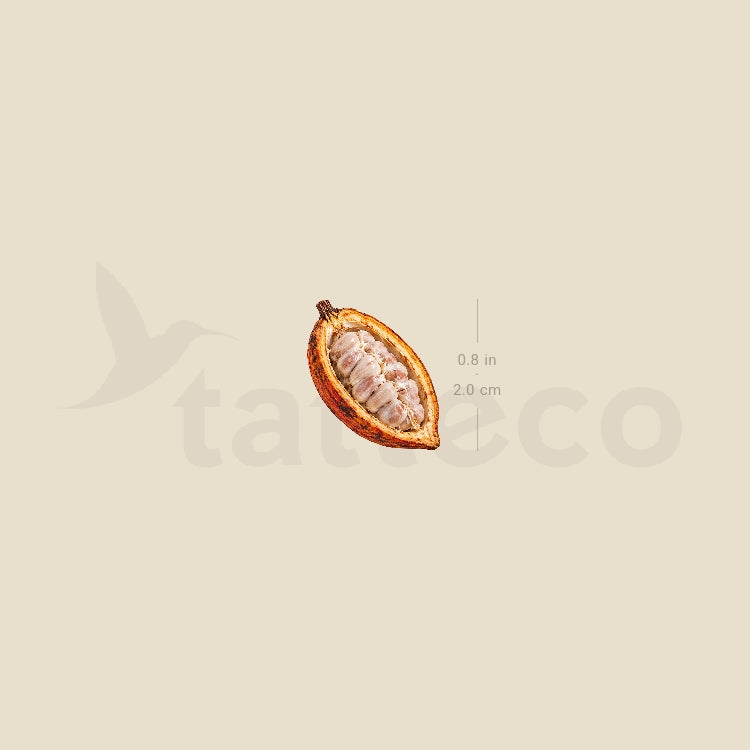 Little Cocoa Pod Temporary Tattoo - Set of 3