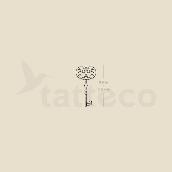 Vintage Key Temporary Tattoo By M3.Ink - Set of 3