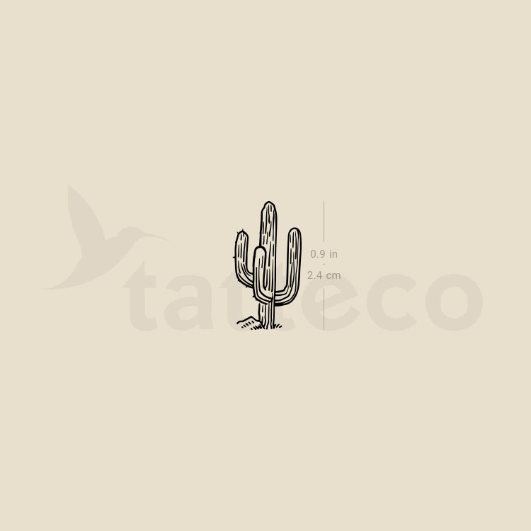 Saguaro Temporary Tattoo - Set of 3
