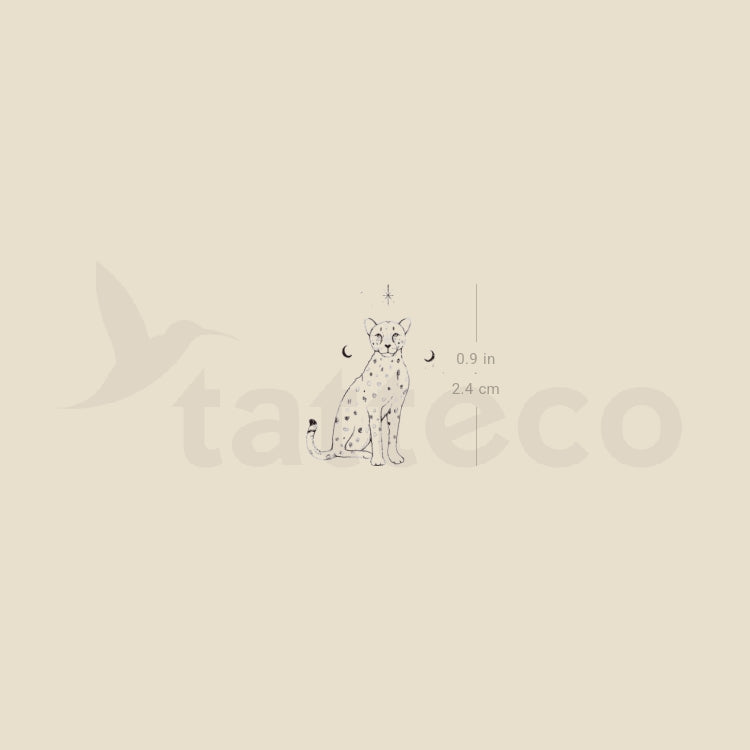 Little Cheetah By Stefano Mazza Temporary Tattoo - Set of 3