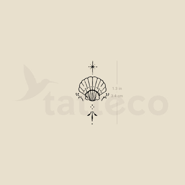 Small Shell By Stefano Mazza Temporary Tattoo - Set of 3