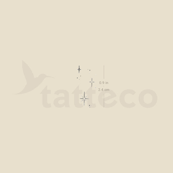 Sparkling Stars By Stefano Mazza Temporary Tattoo - Set of 3