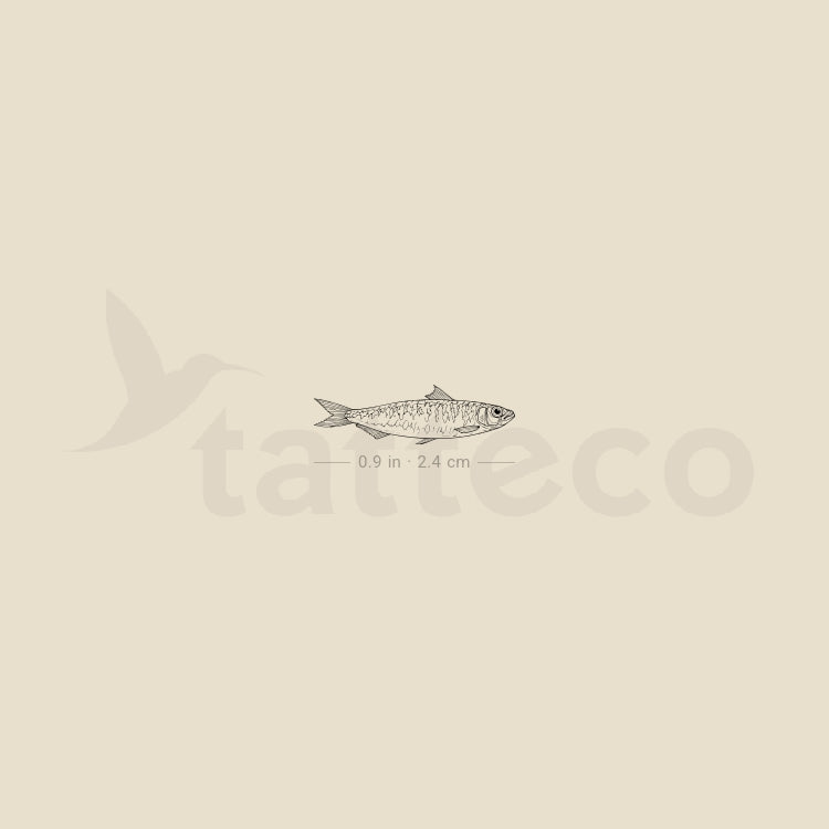 Sardine Temporary Tattoo - Set of 3