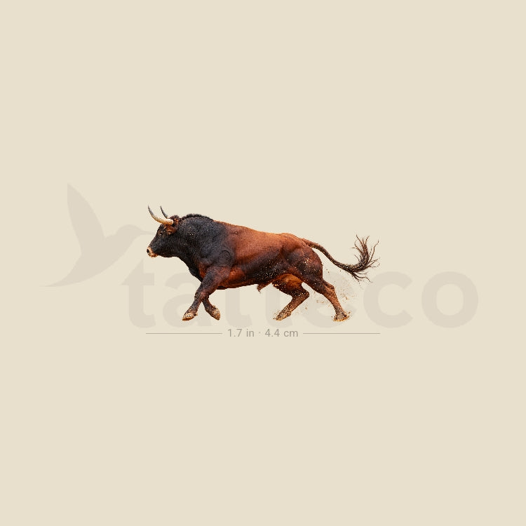 Spanish Fighting Bull Temporary Tattoo - Set of 3
