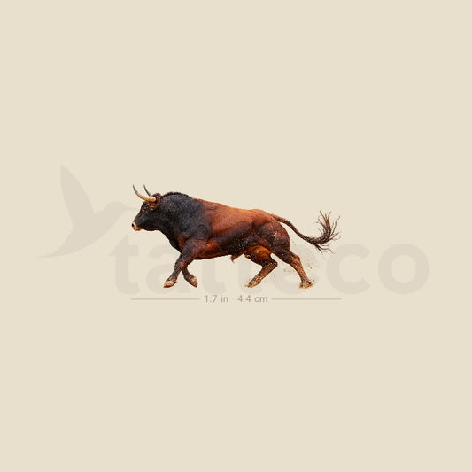 Spanish Fighting Bull Temporary Tattoo - Set of 3