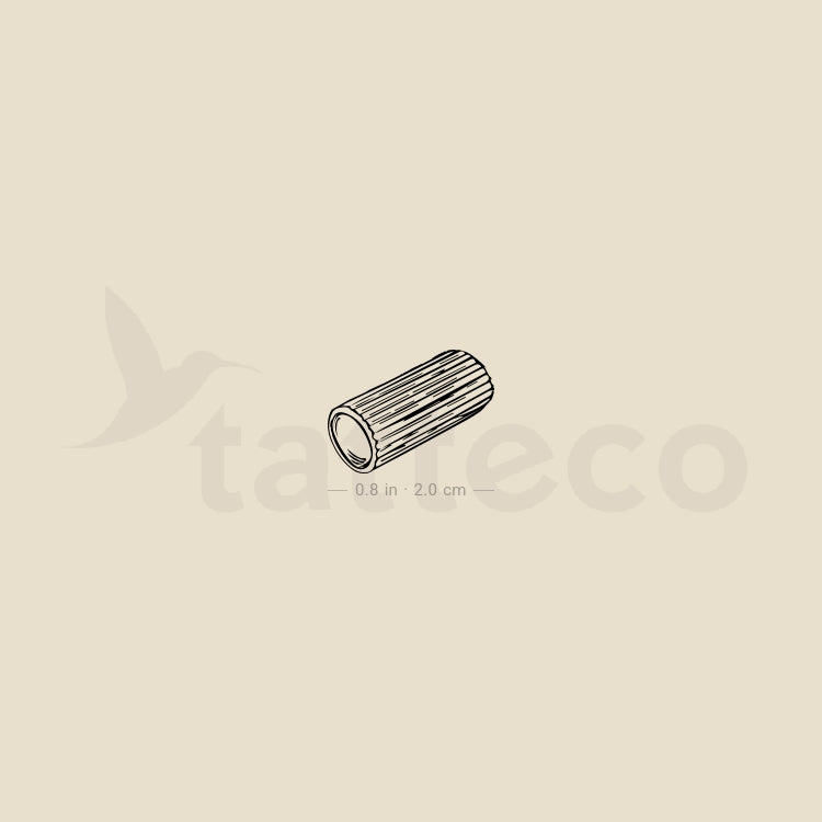 Tatuaje temporal de pasta Rigatoni - Juego de 3