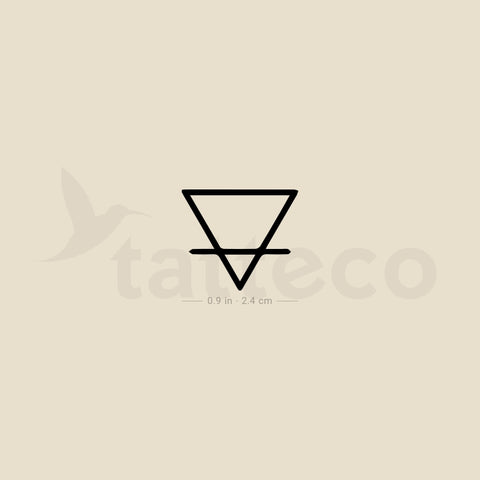 Earth Alchemical Symbol Temporary Tattoo - Set of 3