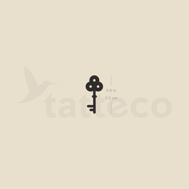 Vintage Key Temporary Tattoo - Set of 3