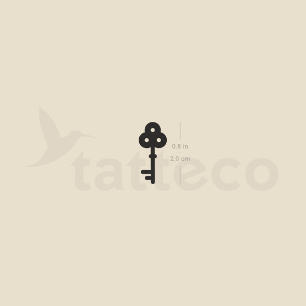 Vintage Key Temporary Tattoo - Set of 3