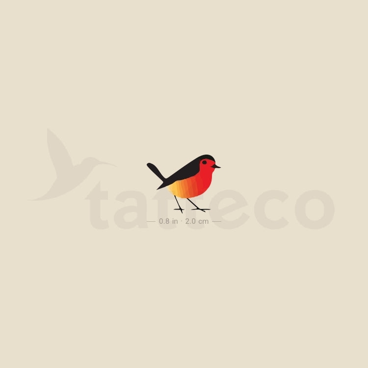 Little Robin Temporary Tattoo - Set of 3