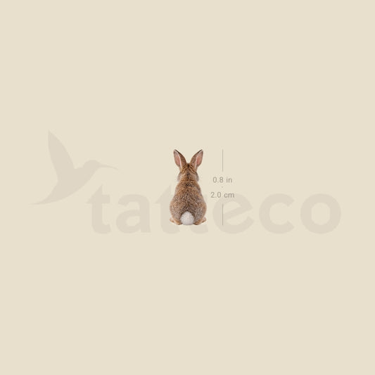 Baby Rabbit Back Temporary Tattoo - Set of 3