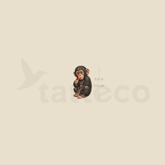 Baby Monkey Temporary Tattoo - Set of 3