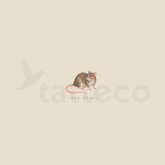 Watercolor Rat Temporary Tattoo - Set of 3