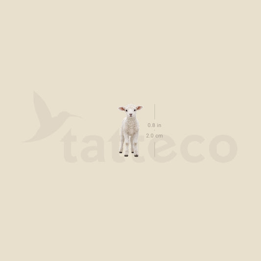 Baby Lamb Temporary Tattoo - Set of 3