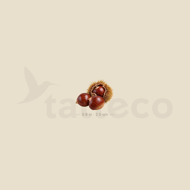 Chestnuts Temporary Tattoo - Set of 3
