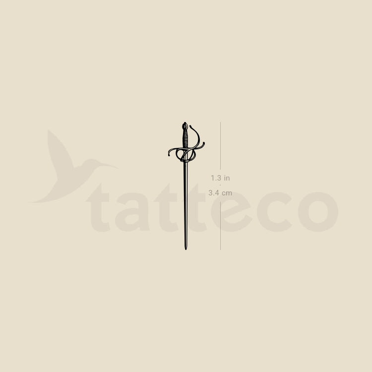 Rapier Temporary Tattoo - Set of 3