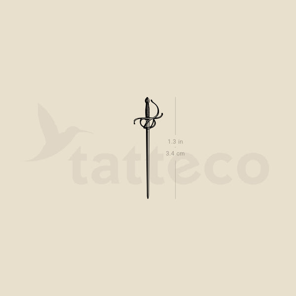 Rapier Temporary Tattoo - Set of 3