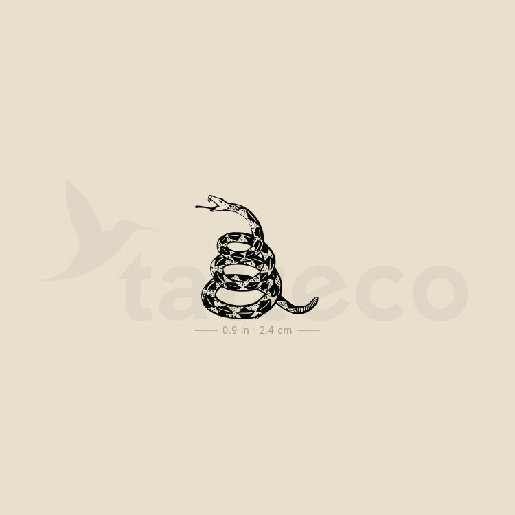 Gadsden Flag Rattlesnake Temporary Tattoo - Set of 3