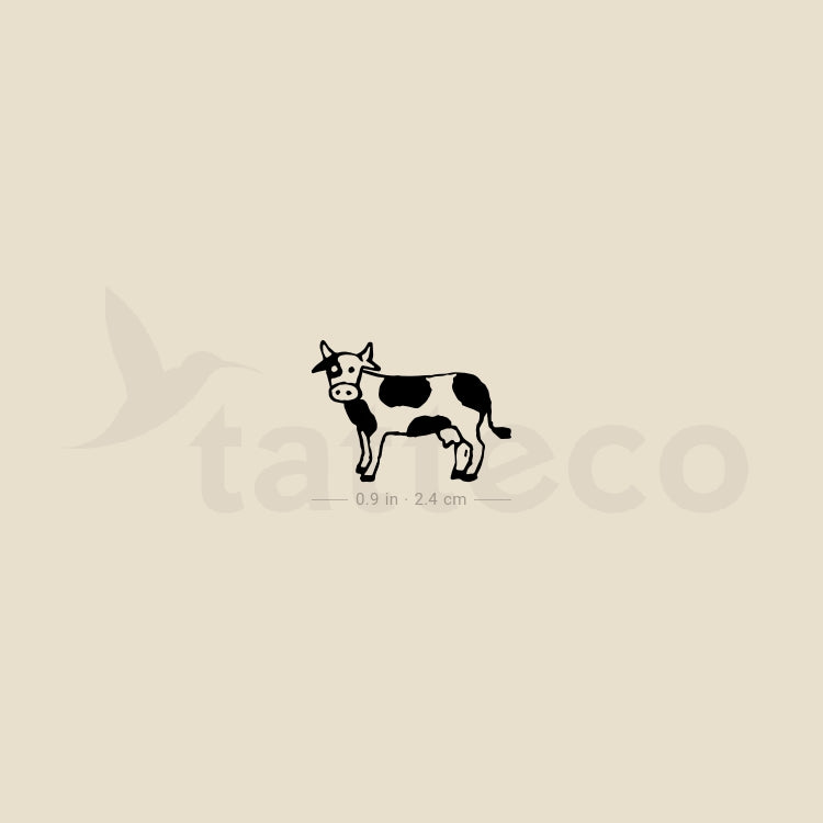 Small Cow Temporary Tattoo - Set of 3