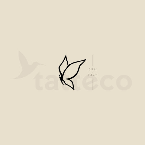 Minimalist Flying Butterfly Temporary Tattoo - Set of 3