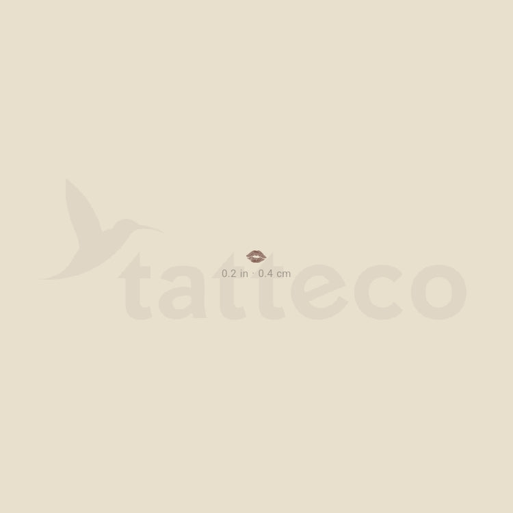 Brown Kiss Mark Freckle Temporary Tattoo - Set of 3