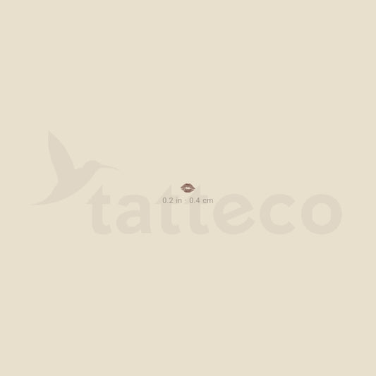 Brown Kiss Mark Freckle Temporary Tattoo - Set of 3