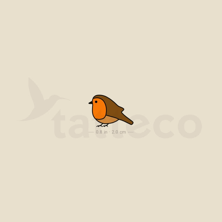 Robin Bird Temporary Tattoo - Set of 3