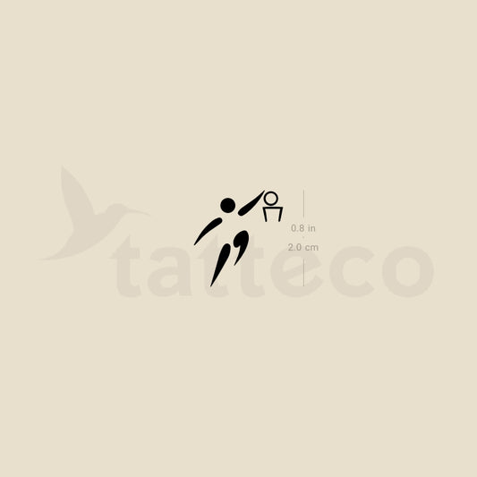 Basketball Symbol Temporary Tattoo - Set of 3
