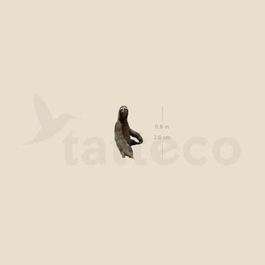 Sitted Sloth Temporary Tattoo - Set of 3