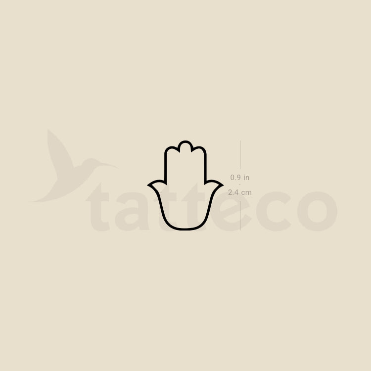 Hamsa Outline Temporary Tattoo - Set of 3