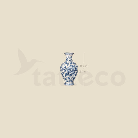 Chinese Porcelain Vase Temporary Tattoo - Set of 3