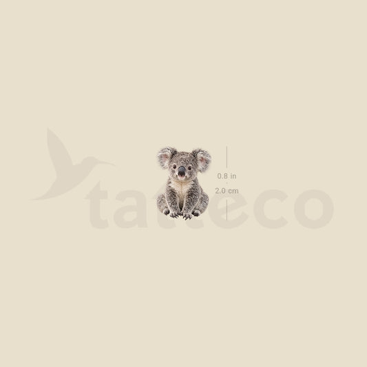 Watercolor Koala Temporary Tattoo - Set of 3