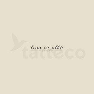 Luce In Altis Temporary Tattoo - Set of 3