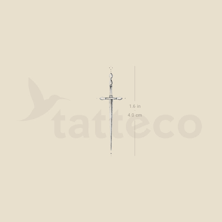 Dagger By Stefano Mazza Temporary Tattoo - Set of 3