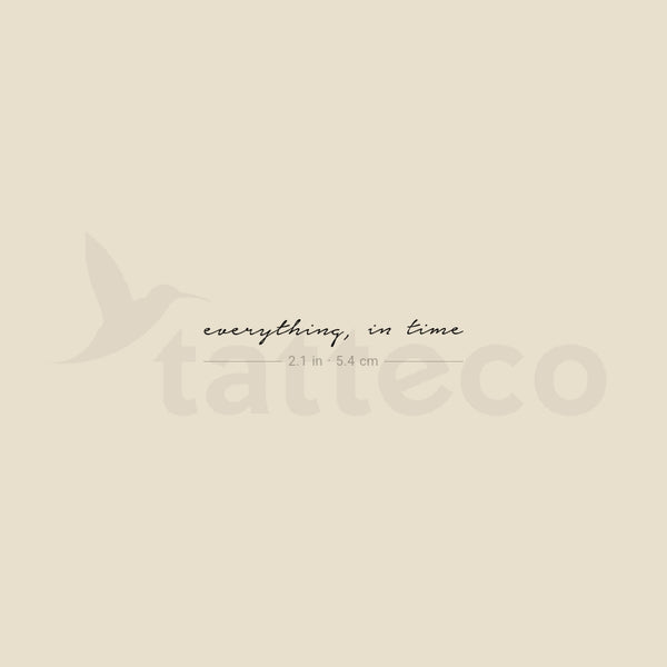 Everything, In Time Temporary Tattoo - Set of 3