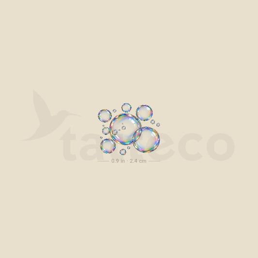 Soap Bubbles Temporary Tattoo - Set of 3