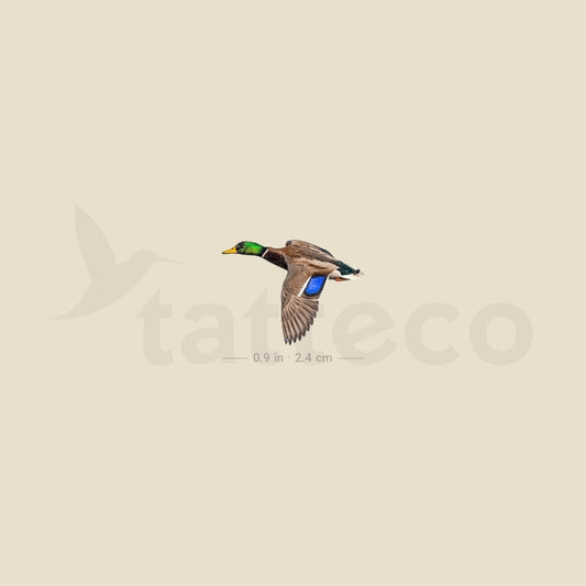 Flying Mallard Temporary Tattoo - Set of 3