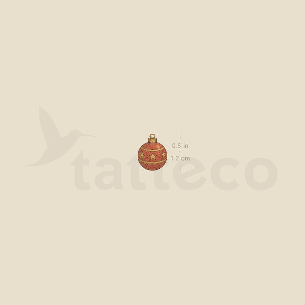 Christmas Ball Temporary Tattoo - Set of 3