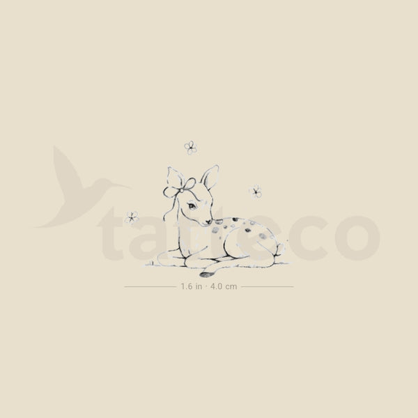 Fawn By Stefano Mazza Temporary Tattoo - Set of 3
