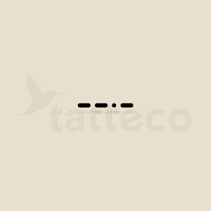 Morse Code Q Temporary Tattoo - Set of 3